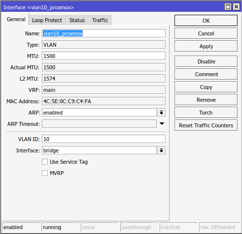 Exemple de configuration d'un VLAN