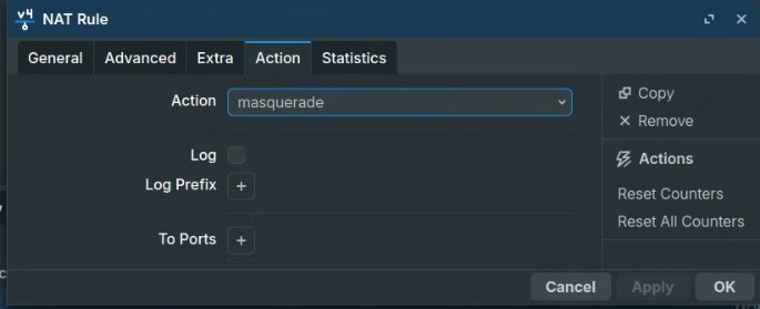 Configuration NAT Point-to-1