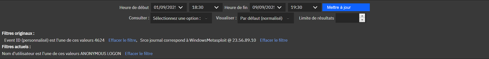 recherche de toutes les connexions anonymes sur Windows 
            Metasploit
