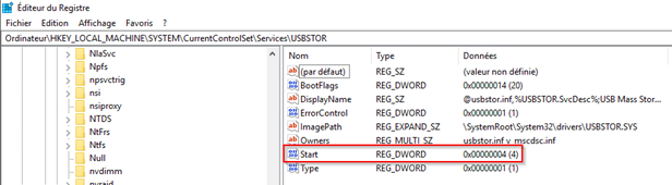 désacivation de la lecture des disques amovibles